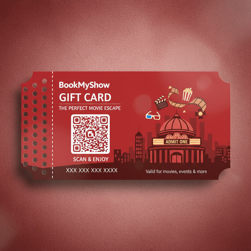 BookMyShow E-Gift Voucher - Digital Movie & Entertainment Gift Card (₹100 to ₹10,000) - KeyCrafters.in