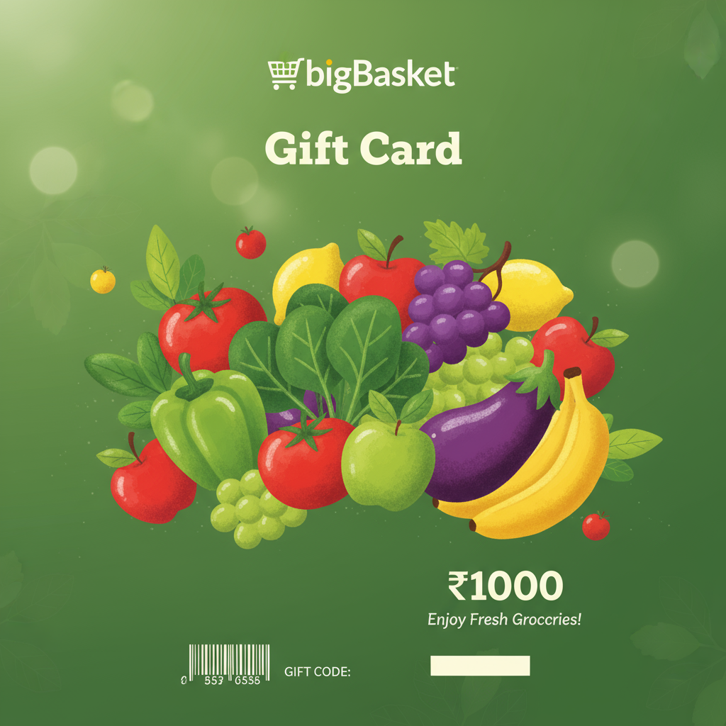 BigBasket E Gift Voucher – Instant Delivery | Save on Online Grocery Shopping - KeyCrafters.in