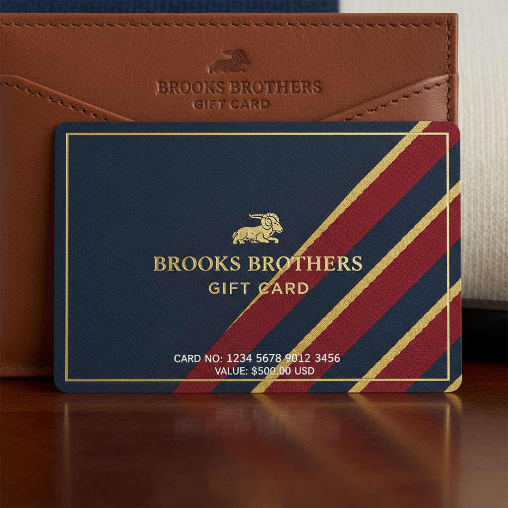 Brooks Brothers Gift Card – Luxe E-Voucher for Heritage Fashion | Instant Digital Delivery